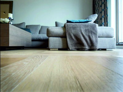 moderne PVC of laminaat vloer.